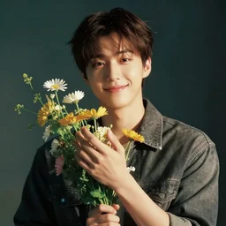 portrait of sunny from kpop, smiling with flowers in hands. sharp focus, cinematic pose, cinematic lighting, unreal engine render. art by josan gonzales and moebius and deathburger.
