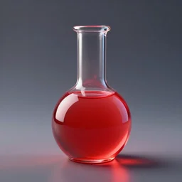 striking digital art of a health potion, glowing red liquid in a glass flask, dramatic light, background = alchemist\'s workshop, god rays, wood table, medieval, lighting shining through a window, vibrant colors, trending on artstation