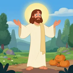 Jesus Christ as a disney cartoon