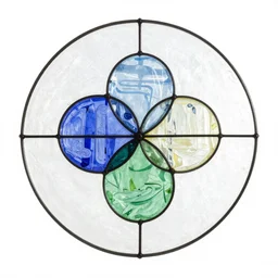 A Venn diagram made out of Venetian glass