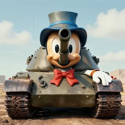 the face of pinocchio is a war tank