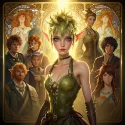 highly detailed portrait of a pixie, stephen bliss, unreal engine, fantasy art by greg rutkowski, loish, rhads, ferdinand knab, makoto shinkai and lois van baarle, ilya kuvshinov, rossdraws, tom bagshaw, alphonse mucha, global illumination, radiant light, detailed and intricate environment