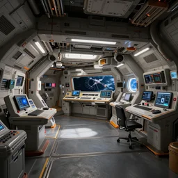interior design of a space station, octanrender, highly detailed, excellent composition, cinematic concept art, dramatic lighting, trending on artstation