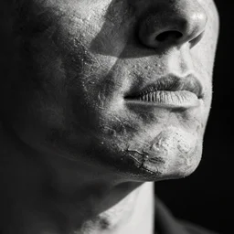 chiseled square jaw