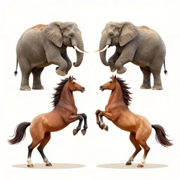 horses turning in the elephants escher