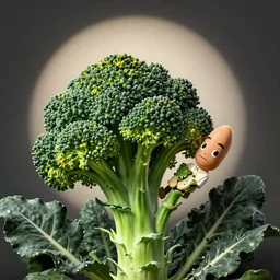 broccoli is eating pinhead