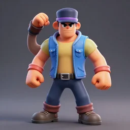 3 d model of zak bagans character in fighting game, stylized 3 d graphics, hdr, ultra graphics, ray tracing, 4 k image