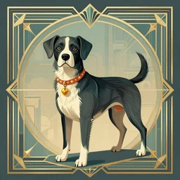 ( ( ( ( ( 1 9 5 0 s retro future art deco dog design. muted colors. ) ) ) ) ) by jean - baptiste monge!!!!!!!!!!!!!!!!!!!!!!!!!!!!!!