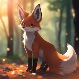a medevial anthropomorphic fox with a fluffy tail in the forest, trending on furaffinity, trending on artstation, furry art, digital art, by kawacy, anime art, warm light, bokeh, backlighting
