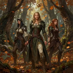 autumnal forest caverns, d & d, fantasy, portrait, highly detailed, digital painting, trending on artstation, concept art, sharp focus, illustration, art by artgerm and greg rutkowski and magali villeneuve