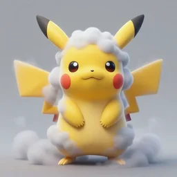 high intricate detailed 3 d painting of a cute!!! diabolic!!!!! pikachu covered in cloudy fog!!!!!, rudy siswanto, maria!!! panfilova!!!, elina karimova, by tea me, victor titov, on artstation