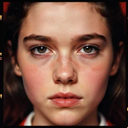 stranger things, eleven, kodak portra 4 0 0, photographic, hyperealism, closeup portrait, style of donato giancola, greg rutkowski, 8 0's retro, realistic face, digital art, concept art, artstation, intense detail, deep texture, symmetry, 4 k