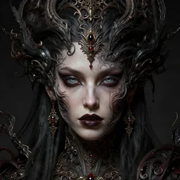 single face portrait. very complex hyper-maximalist overdetailed cinematic darkfantasy portrait of an elegant very attractive but dangerous and wild female ent lady by andrei riabovitchev, tomasz alen kopera, oleksandra shchaslyva. Omnious intricate. Focus on face. Artstation. Deviantart. 8k 4k 64megapixel. Rendered by binx.ly. discodiffusion style portrait.