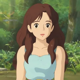 portrait art of cute anime girl emma stone in summer outfit, art by studio ghibli, makoto shinkai, ilya kuvshinnikov, trending on artstation, beautiful lighting, 4 k