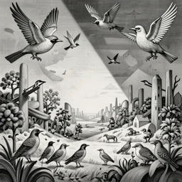 birds, dynasty robert sonia delaunay escher joost swarte satoshi tajiri line art