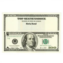 scan of a $100,000 bearer bond certificate issued by a top secret society