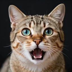 cat being shocked by outer space, reflections in his eyes