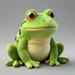 a stuffed frog, realistic, photo studio, HDR, 8k, trending on artstation