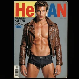 he - man inspired fashion. centerfold fashion magazine. 2 0 0 0 s. hole body picture