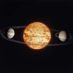 a photo of the solar system, 3 5 mm film, cinematic, 4 k