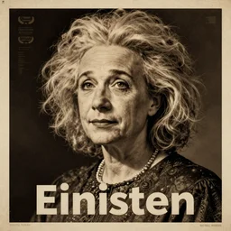 female einstein, twin peaks poster art, old retro pulp, by michael whelan, rossetti bouguereau, artgerm, nostalgic, old fashioned