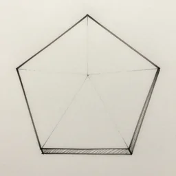 pentagon, one line drawing