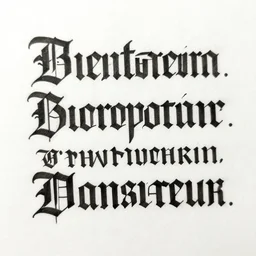 beautiful handwriting style lettering, medieval blackletter, decorative