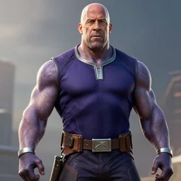 thanos as vin diesel, 8k, realistic digital art, artstation, cinematic