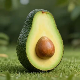 avocado designed as house, photography