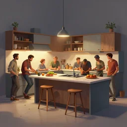 photo the last us environement part 2 kitchen 4 k rtx hdr volume light concept studio matte painting digital illustration fanart artstation by eytan zana and balazs agoston, jad saber, aaron limonick, pablo dominguez and florent lebrun and robby johnson