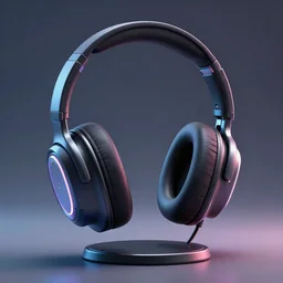 headphone ( ( stand ) ), futuristic, techno, cyberpunk, product design, 3 d render, concept, fun, swag