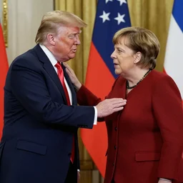 Angela Merkel slapping Donald Trump, award winning photography