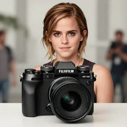 Emma Watson in Kill Bill, Fujifilm X-T3, 1/1250s at f/2.8, ISO 160, 84mm, 8K, RAW, symmetrical balance, Dolby Vision, HDR, Luminar AI