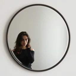 A mirror reflecting a mirror which does not reflect the first mirror