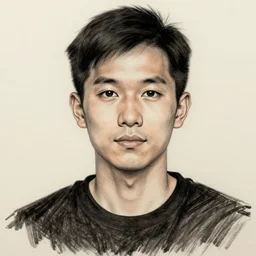 ai drawing himslef, portrait