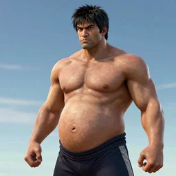 Tekken Hwoarang with a pregnant belly, unreal engine 5