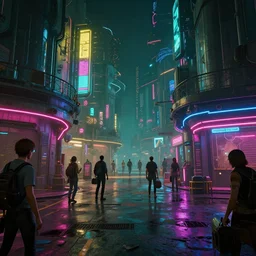 photo environement cyberpunk zone 5 1 : 4, 4 k rtx hdr volume light concept studio matte painting environement digital illustration style cyberpunk 2 0 7 7 artstation artur tarnowski, mihai muscan, marcin tomalak, marta leydy, marcin stepien, charlotte hughes, zuzanna dabrowa neon bioluminiscence