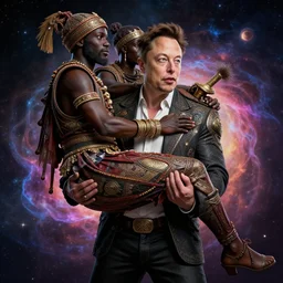 elon musk being carried by african slaves by junji ito, digital art, deepdream cosmic, 3 d high definition, trending on artstation, photorealistic, high resolution, 8 k, octane, hyper detailed, trending on deviantart insane details, intricate, elite, ornate, elegant trend, highly detailed and intricate, sharp focus, photography, unreal engine