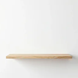 white zen clean modern minimalist sparse oak shelf