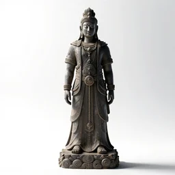 towering rain deity, cinematic studio photo, full body, standing, isolated on a pure white background, centered, whole figure in frame, sharp focus, studio lighting