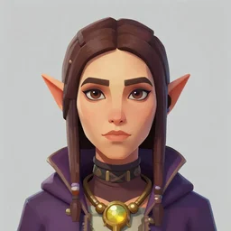 masterpiece head-on symmetrical centered painted portrait, Maya Ali as D&D sorcerer, Borderlands cell-shaded art style, wearing wizard robes, elegant, tarot card background, in the style of ROSSDRAWS and Ruan Jia and Ross Tran and Alphonse Mucha and Ayami Kojima and Charlie Bowater and Karol Bak and Jean Delville, pixar, maya engine, splash comics, global illumination lighting, rich bright colours