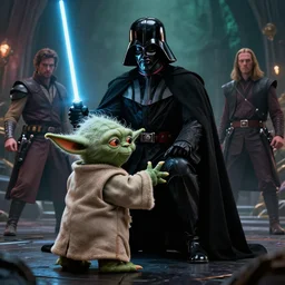 darth sidious teaches master yoda the dark side of the force, 8 k uhd, unreal engine, octane render in the artstyle of finnian macmanus, john park and greg rutkowski