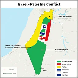 a map of the best solution to the israel - palestine conflict