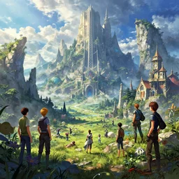A colour full Fantasy landscape by Greg Rutkowski, Sung Choi, Mitchell Mohrhauser, Maciej Kuciara, Johnson Ting, Maxim Verehin, Peter Konig, final fantasy, 8k photorealistic, cinematic lighting, HD, high details, dramatic, atmospheric , trending on artstation