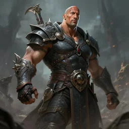 dwayne johnson as a dark souls boss, concept art, digital painting, trending on artstation, deviantart, epic composition, extremely detailed, volumetric lighting, masterpiece, octane render