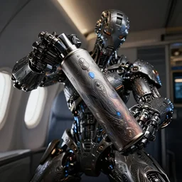 pulling on a vape pen inside of an airplane, cybernetics, low contrast, cinematic dramatic lighting, hyper realistic detailed intricate render, hypermaximalist, ornate, epic composition, 4 k 8 k, cryengine octane blender, sharp focus, concept art, masterpiece