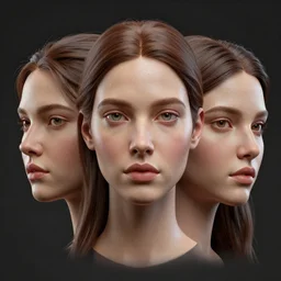3 d face portrait of a goddess by alena aenami, cyril rolando, octane render