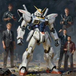 scifi painting of sazabi mobile suit by dariusz zawadzki, kenneth blom, mental alchemy, james jean, pablo amaringo, naudline pierre, contemporary art, sleek