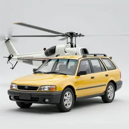 A helicopter made of a 1996 Subaru Outback, 25mm f/4