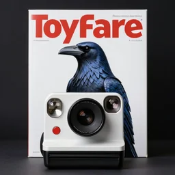 toyfare magazine cover of raven figure. limited edition studio lighting. 3 5 mm f / 2. 8 macro lens. polaroid - w 7 6 8